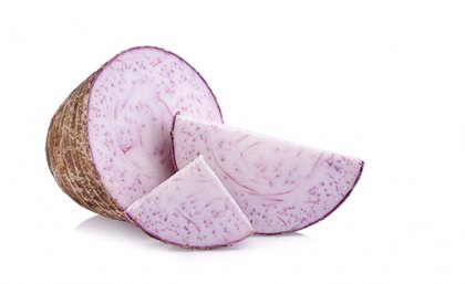 A cross section of a taro.
